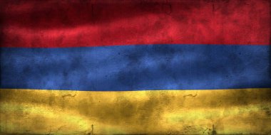 Klasik görünüm Ermenistan bayrağı - gerçekçi kumaş bayrağı