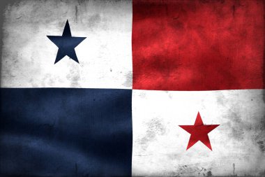 Klasik görünüm Panama bayrağı - gerçekçi kumaş bayrağı