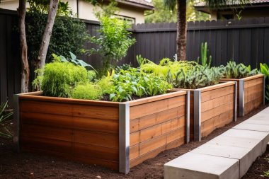 A modern raised bed for gardening