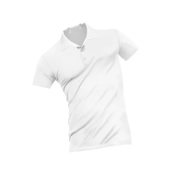 Polo Bianca Modello Shirt Forma Naturale Manichino Invisibile Vostro Modello — Foto Stock