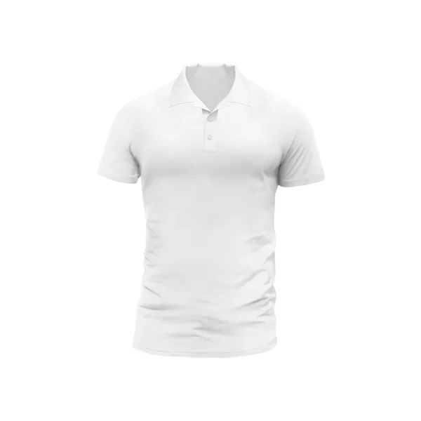 Vit Blank Polo Shirt Mall Naturlig Form Osynlig Skyltdocka För — Stockfoto
