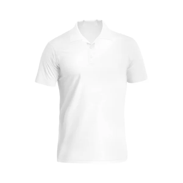 Plantilla Camiseta Polo Blanco Blanco Forma Natural Maniquí Invisible Para —  Fotos de Stock