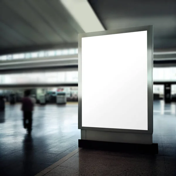 Billboard Reclame Mockup Luchthaven Achtergrond — Stockfoto
