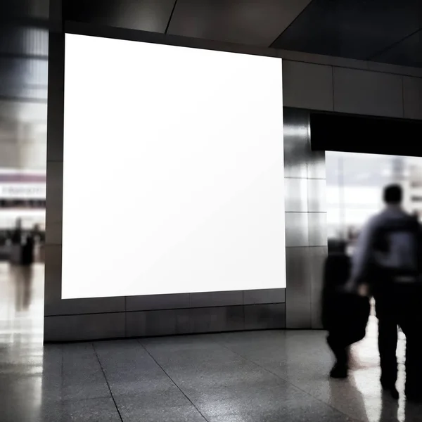 Billboard Mockup Publicidad Fondo Del Aeropuerto — Foto de Stock