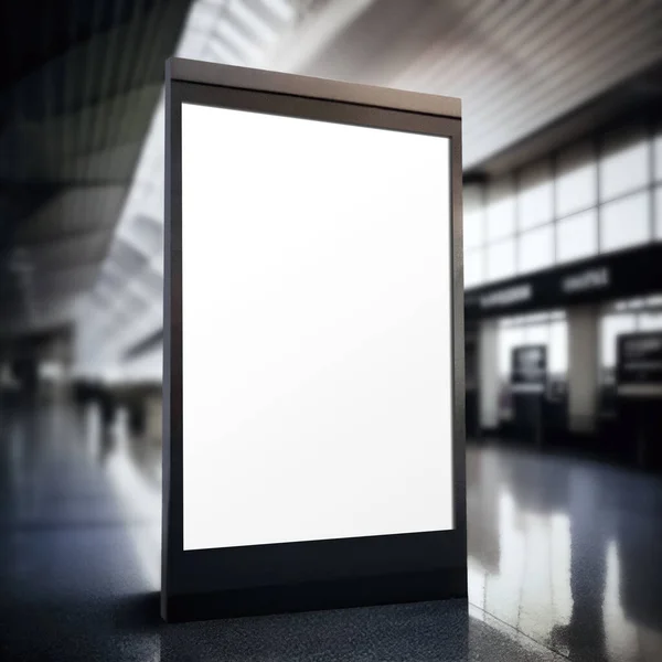 Billboard Reclame Mockup Luchthaven Achtergrond — Stockfoto