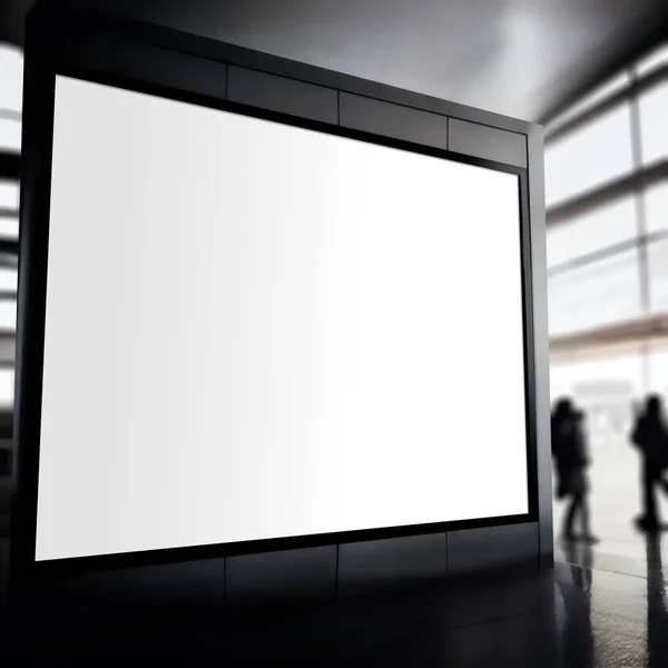 Anslagstavla Reklam Mockup Flygplats Bakgrund — Stockfoto