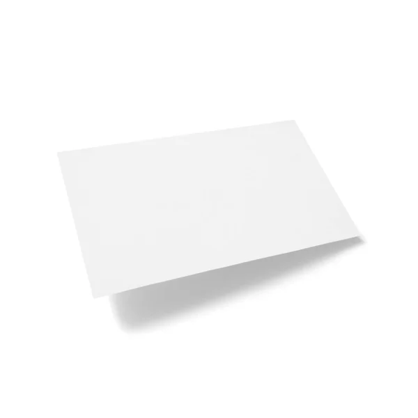 Leere Visitenkarten Attrappe Isoliert Auf Weißem Hintergrund — Stockfoto