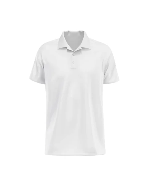 Polo Blanco Camiseta Vista Frontal Forma Natural Burla Maniquí Invisible —  Fotos de Stock
