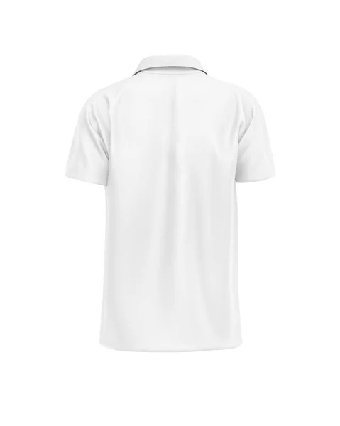 Blanco Polo Shirt Back View Mockup Natuurlijke Vorm Onzichtbare Mannequin — Stockfoto
