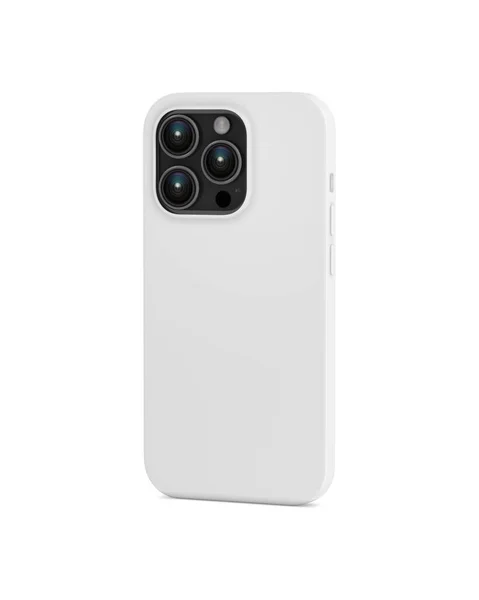 Prázdné Pouzdro Mobil Bílé Pro Telefon Izolované Bílém Pozadí — Stock fotografie