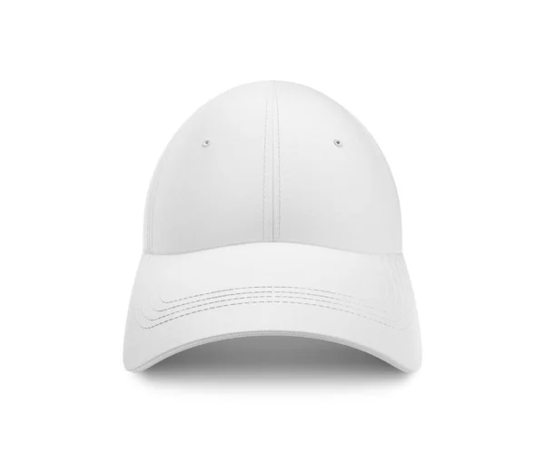 Boş Şapka Beyaz Model Görünümü Beyaz Arkaplanda Izole — Stok fotoğraf