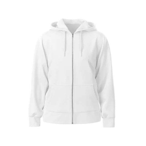 Blank Front View Hoodie White Mockup Natural Shape Invisible Mannequin — Stock Photo, Image