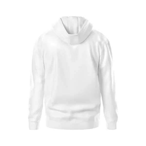 Blank Back View Hoodie White Mockup Natural Shape Invisible Mannequin — Stock Photo, Image