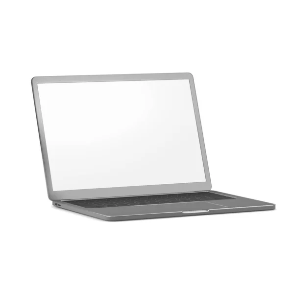 Witte Blank Template Laptop Geïsoleerd Een Witte Achtergrond — Stockfoto