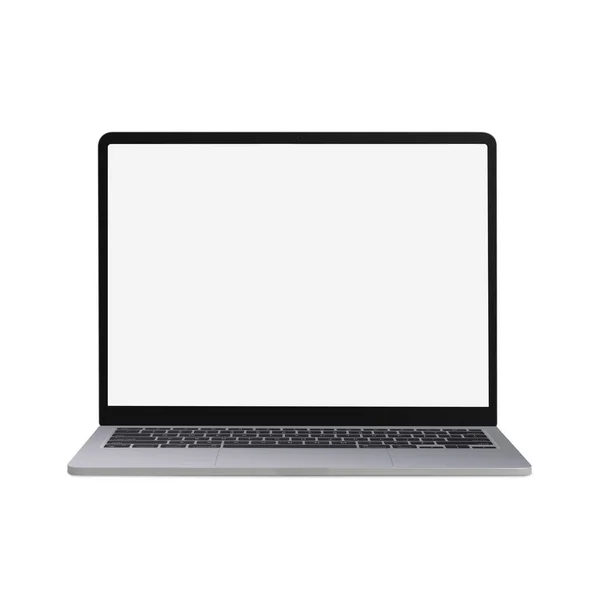 Bílé Prázdné Šablony Notebook Izolovaný Bílém Pozadí — Stock fotografie