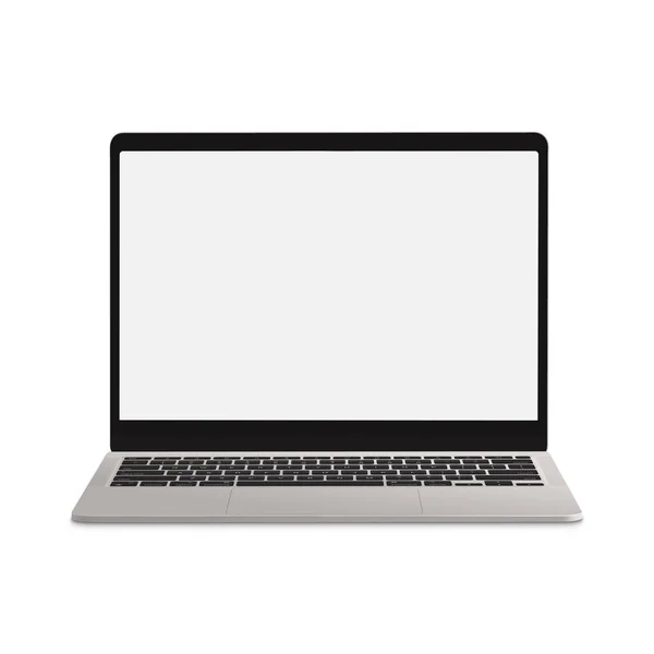 Белый Пустой Ноутбук Шаблон Изолирован Белом Фоне — стоковое фото