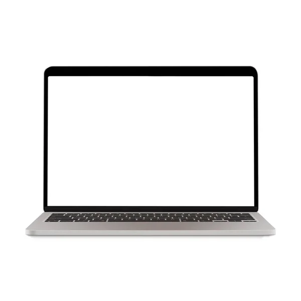 Білий Порожній Ноутбук Шаблону Ізольований Білому Тлі — стокове фото