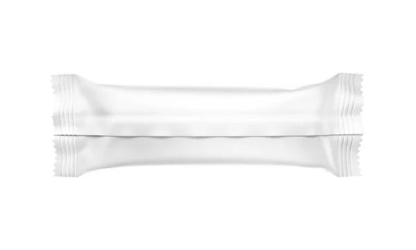 Modelo Lanche Branco Branco Fosco Isolado Fundo Branco — Fotografia de Stock