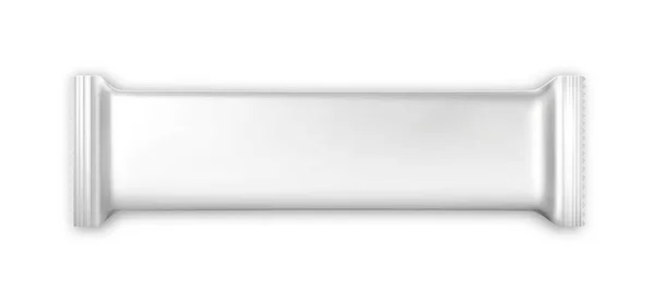 白い背景に隔離されたマット ブランクの白いスナックのテンプレート — ストック写真