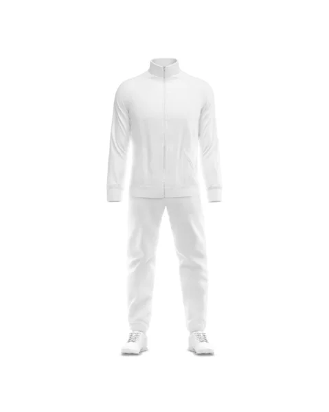 Blank Sport Suit För Män Mall Isolerad Vit Bakgrund — Stockfoto