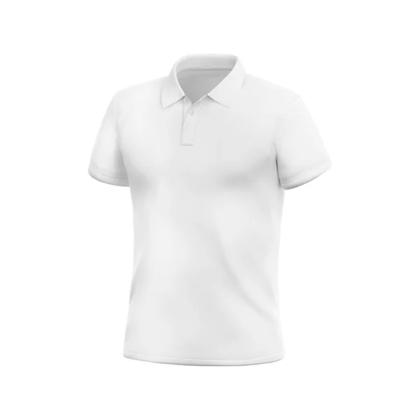 Vit Blank Polo Shirt Mall Naturlig Form Osynlig Skyltdocka För — Stockfoto