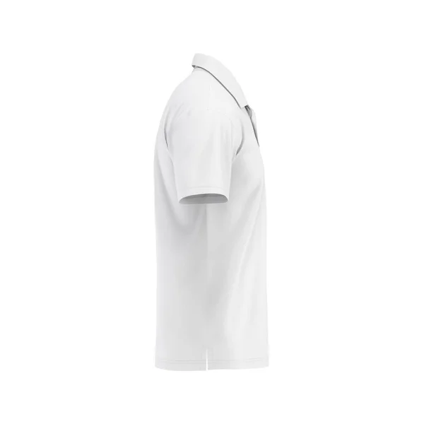 Modèle Blanc Vierge Polo Shirt Forme Naturelle Sur Mannequin Invisible — Photo