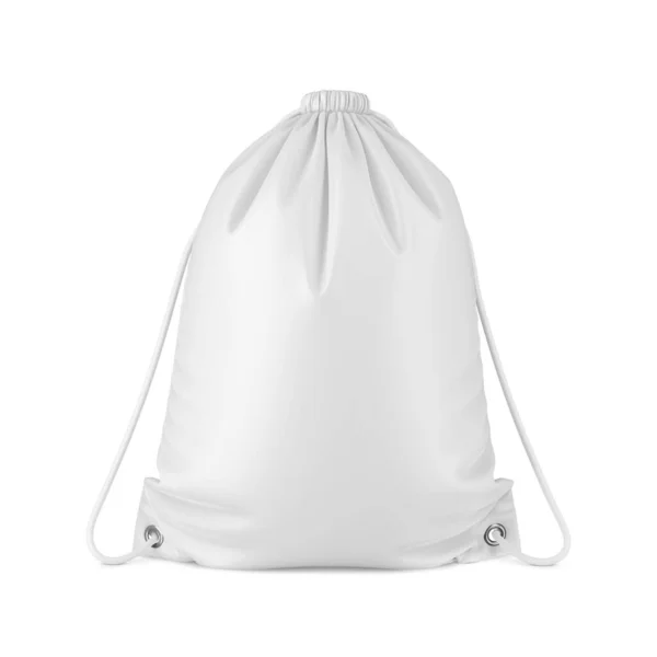 Boş Çanta Beyaz Şablon Beyaz Arkaplan — Stok fotoğraf