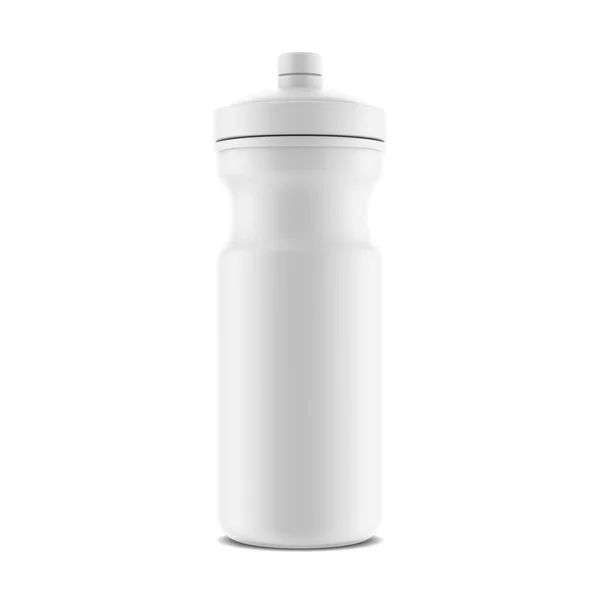 Пустой Пластик Белый Бутылка Шаблон Изолирован Белом Фоне — стоковое фото