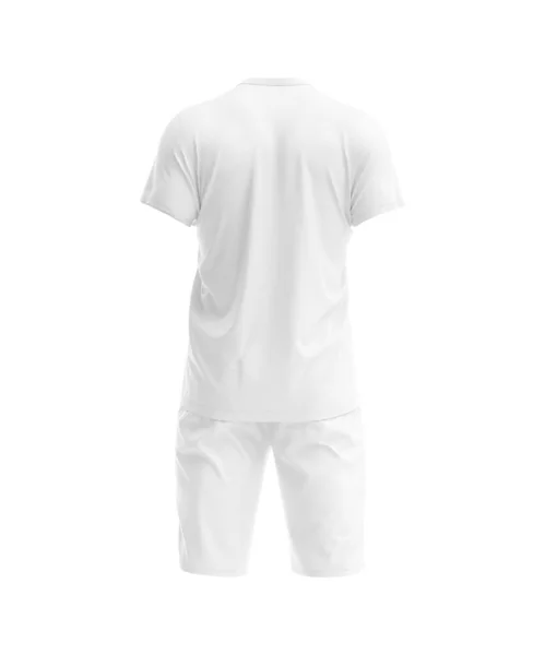 Blank Shirt Shorts Natural Shape Invisible Mannequin Template White Background — Stock Photo, Image