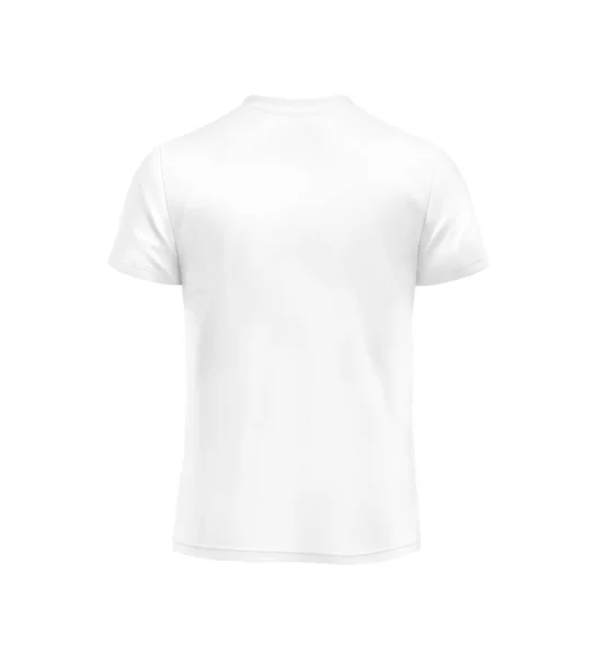 白色的空白T恤衫 白色背景下的隐形人偶上的自然形状 — 图库照片