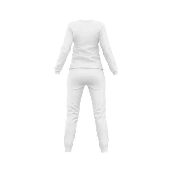 Blank Sport Outfit Woman Template Isolated White Background — Stock Photo, Image
