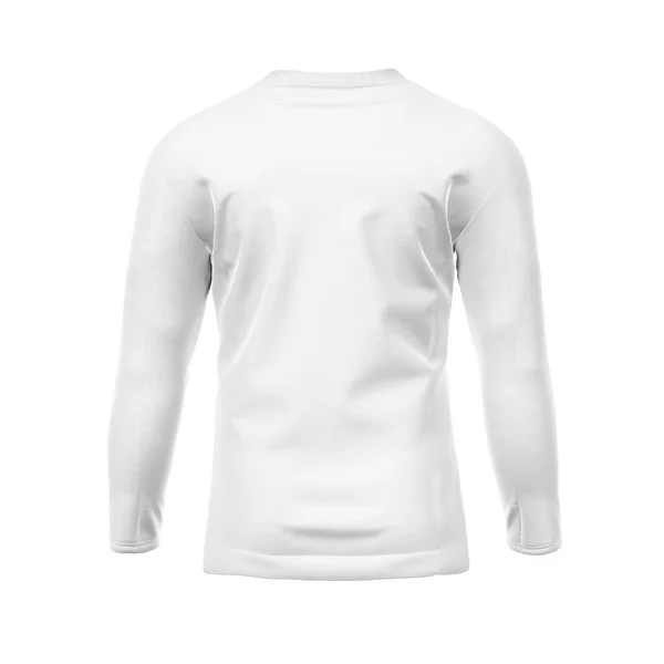 Uma Camisa Branca Manga Comprida Mockup Back View Isolado Fundo — Fotografia de Stock