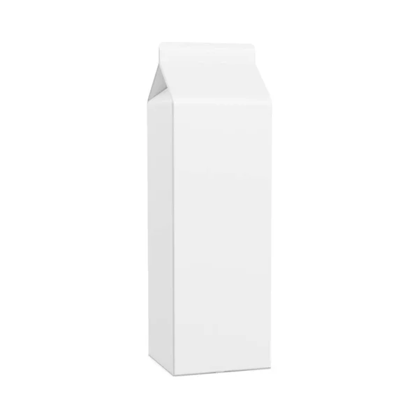 在白色背景上隔离的白色牛奶包 — 图库照片