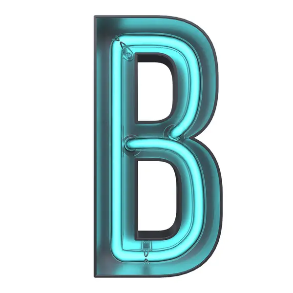 Eine Neon Alphabet Letter Illustration Isoliert Auf Weißem Hintergrund — Stockfoto