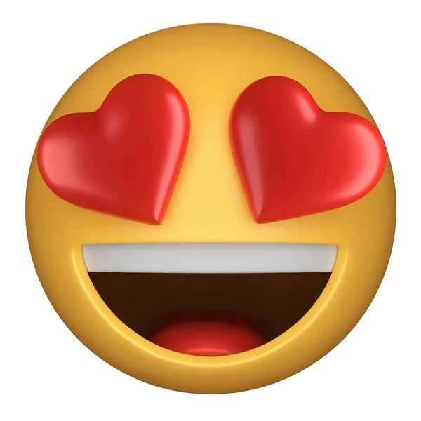 Emoji Любові Ілюстрація Ізольована Білому Тлі — стокове фото