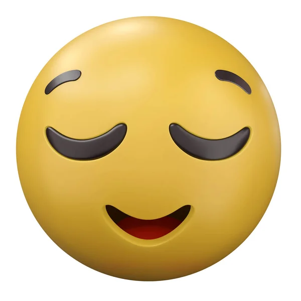 Emoji Полегшена Ілюстрація Ізольована Білому Тлі — стокове фото