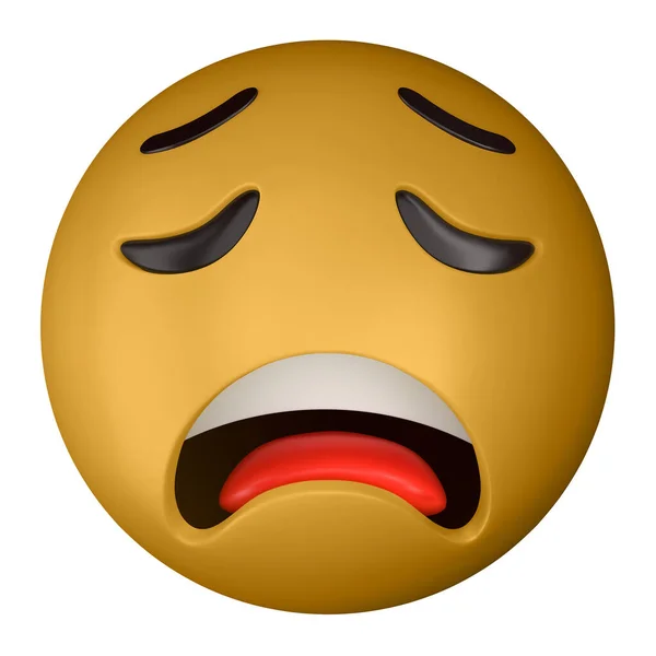 Emoji Sad Ілюстрація Ізольована Білому Тлі — стокове фото