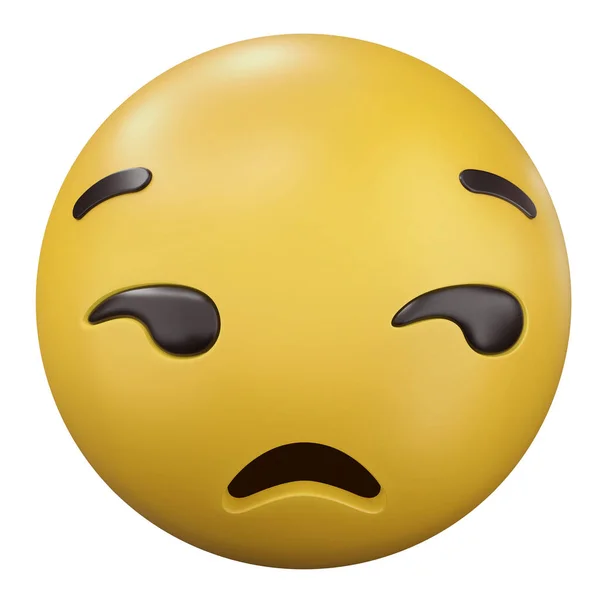 Illustration Emoji Unamused Isolée Sur Fond Blanc — Photo