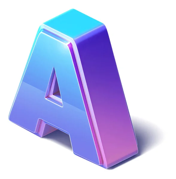 Een Letter Isometrische Alfabet Illustratie Geïsoleerd Een Witte Achtergrond — Stockfoto