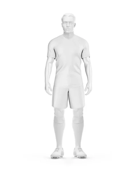 Tom Bild Full Soccer Uniform Mockup Half Side Halsen Isolerad — Stockfoto