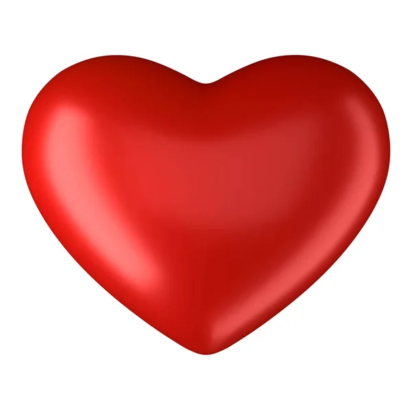 Una Ilustración Corazón Rojo Aislado Sobre Fondo Blanco — Foto de Stock