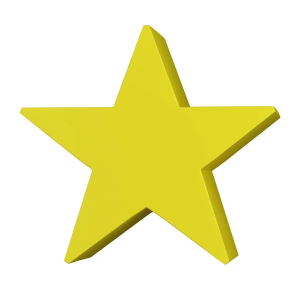 Yellow Star Illustration Isolated White Background — Stock Photo, Image