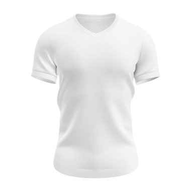 White Soccer Jersey tişörtü Mockup - Ön görünüm beyaz arka planda izole