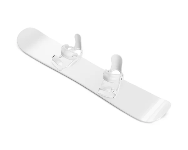 Bianco Snowboard Mockup Isolato Sfondo Bianco — Foto Stock