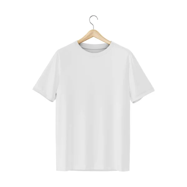 Blank White Shirt Hanger Isolated White Background — Stock Photo, Image