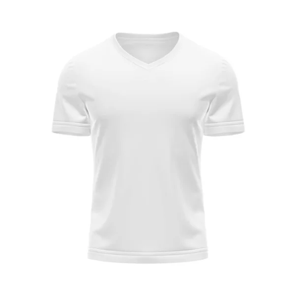 Una Camiseta Blanca Blanco Cuello Aislado Sobre Fondo Blanco — Foto de Stock