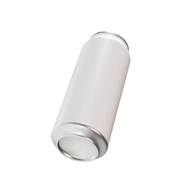 Immagine Una Lattina Alluminio Isolata Sfondo Bianco — Foto Stock