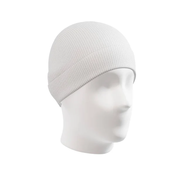 Beanie Hat Mannequin Isolated White Background — Stock Photo, Image