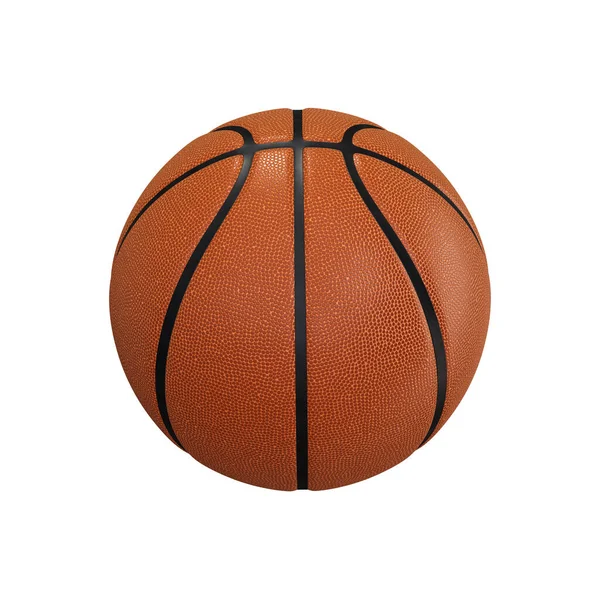 Een Basketbal Bal Bal Geïsoleerd Een Witte Achtergrond — Stockfoto