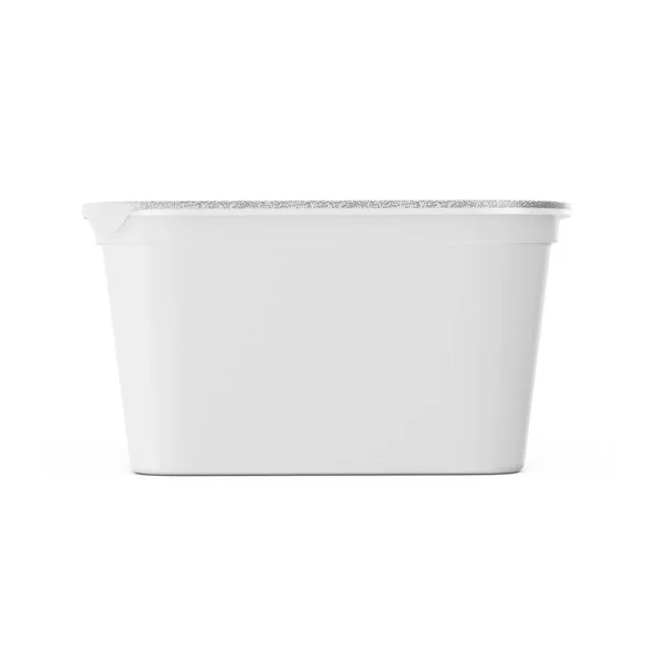 Una Imagen Blanco Una Tapa Bañera Mantequilla Aislada Sobre Fondo — Foto de Stock
